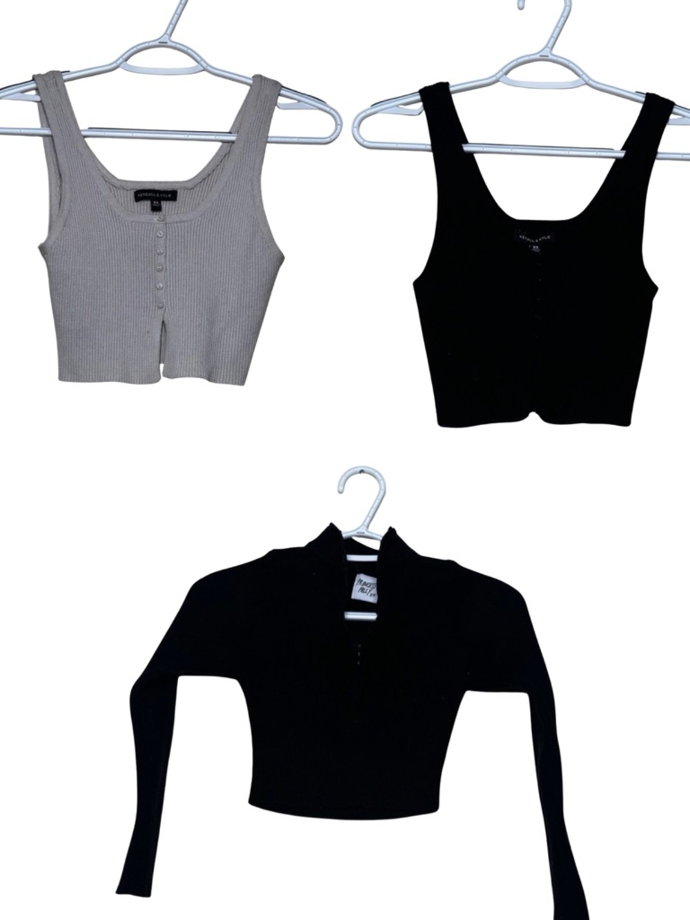 Neutral Capsule Bundle | Cropped Zip Sweater + Ribbed Tanks XS